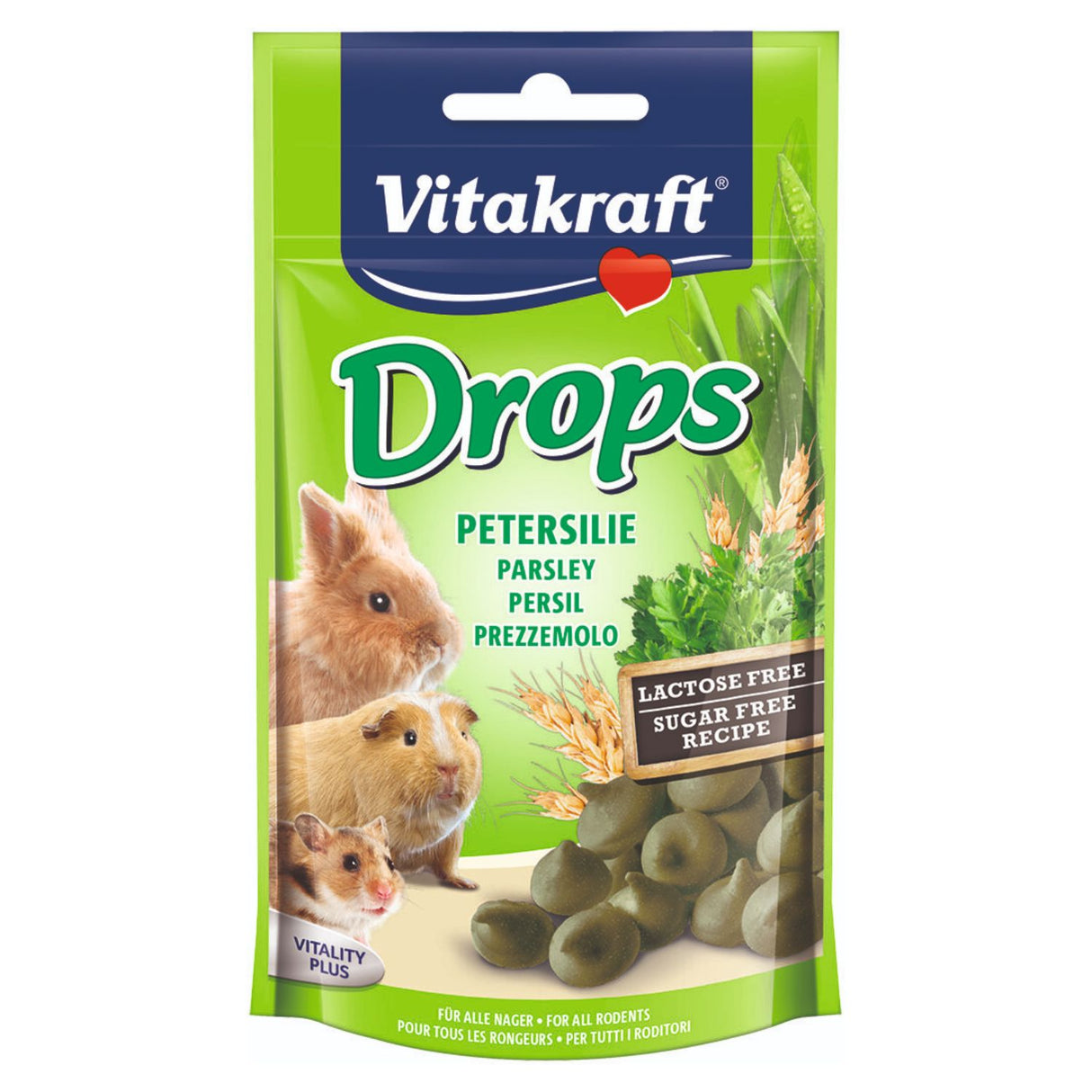 Vitakraft 75g Small Animal Parsley Drops (Pack of 9)