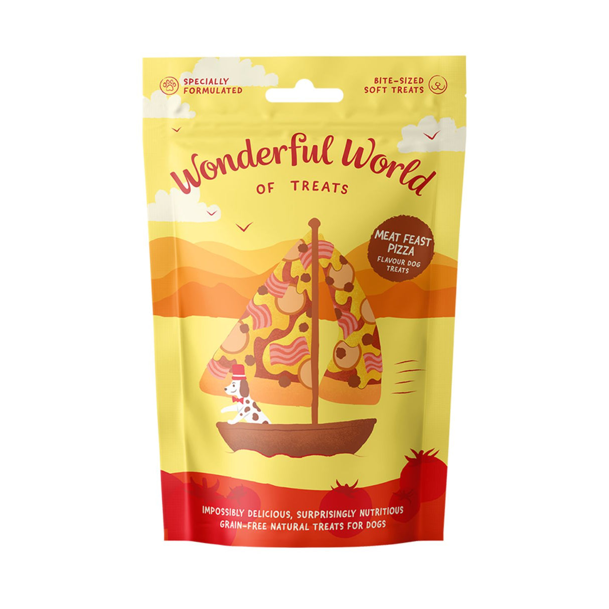 Wonderful World Of Treats 50g Meat Feast Pizza Dog Treats
