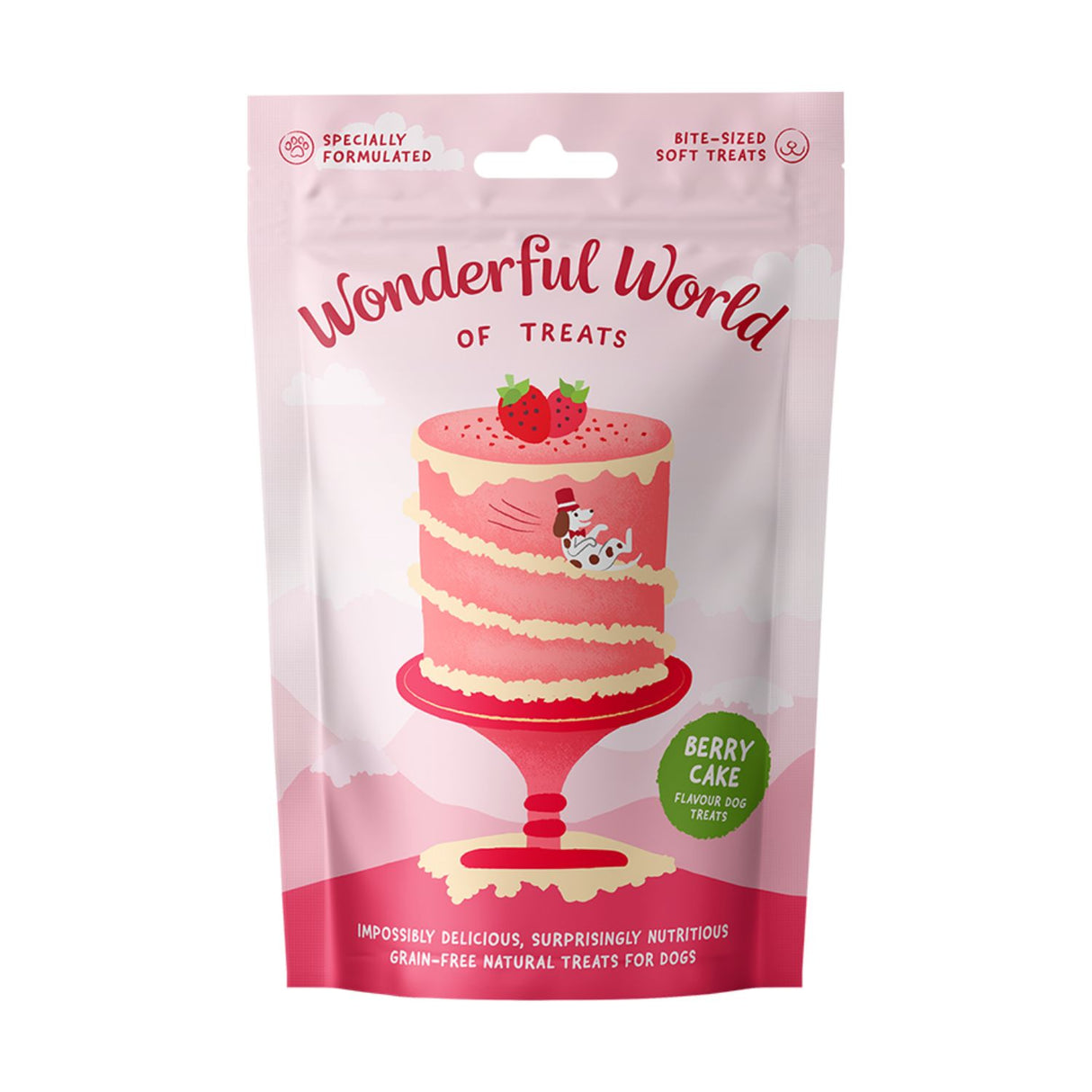 Wonderful World Of Treats 50g Berry Cake Dog Treats