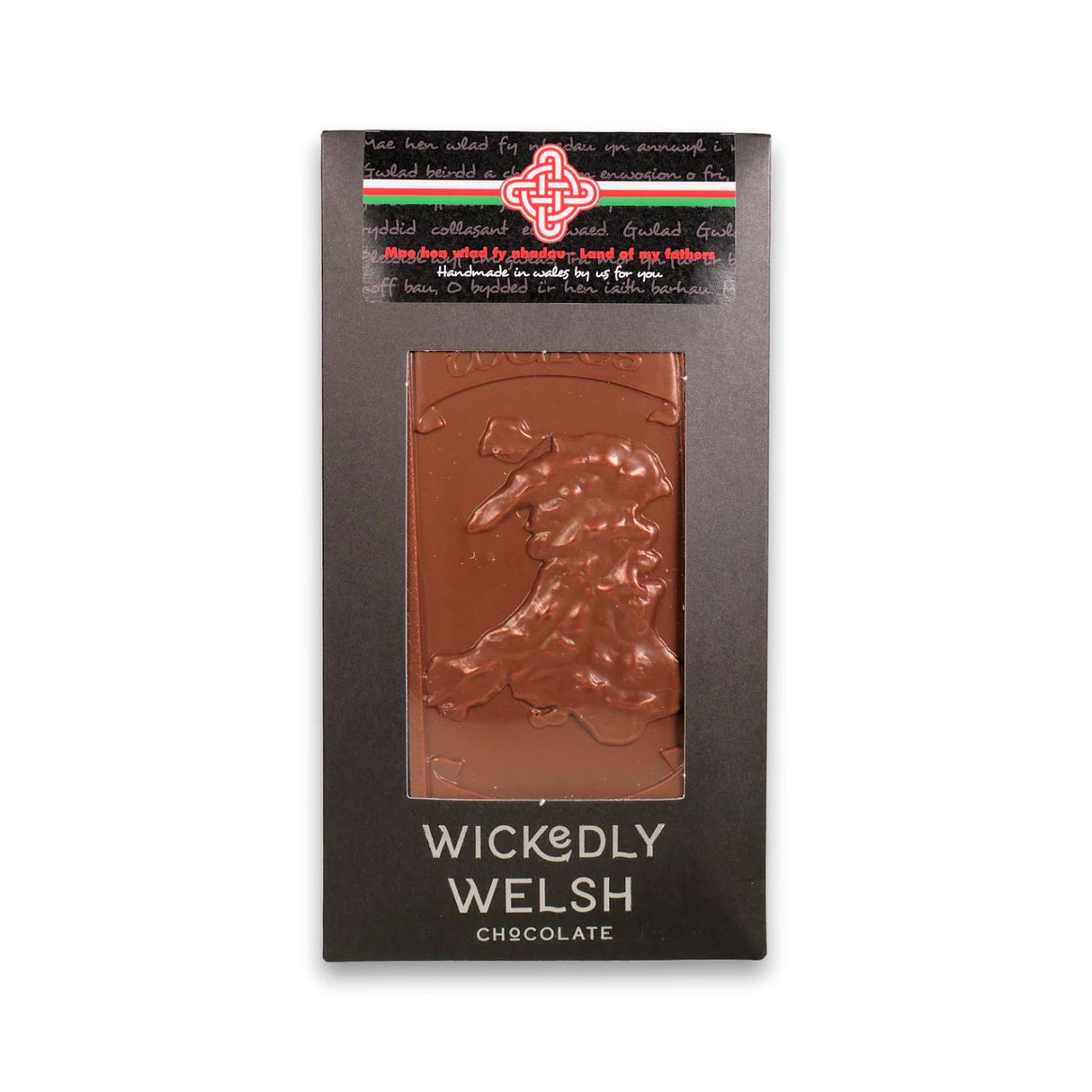 Wickedly Welsh Map of Wales Dark Chocolate Bar