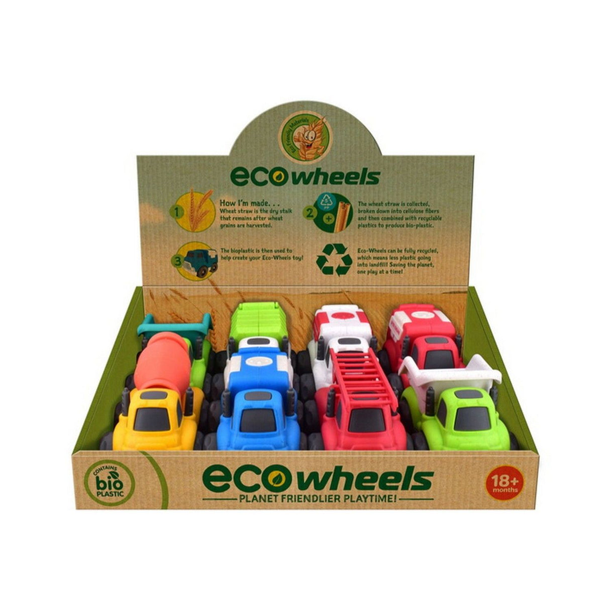 Bio Plastic 8cm Construction Vehicles (Choice of 8)