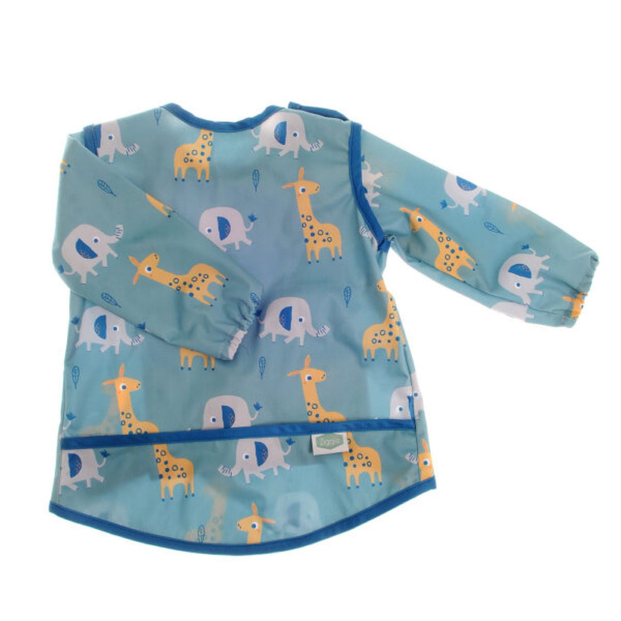 Ziggle Baby Coverall Feeding Bib Giraffe and Elephant
