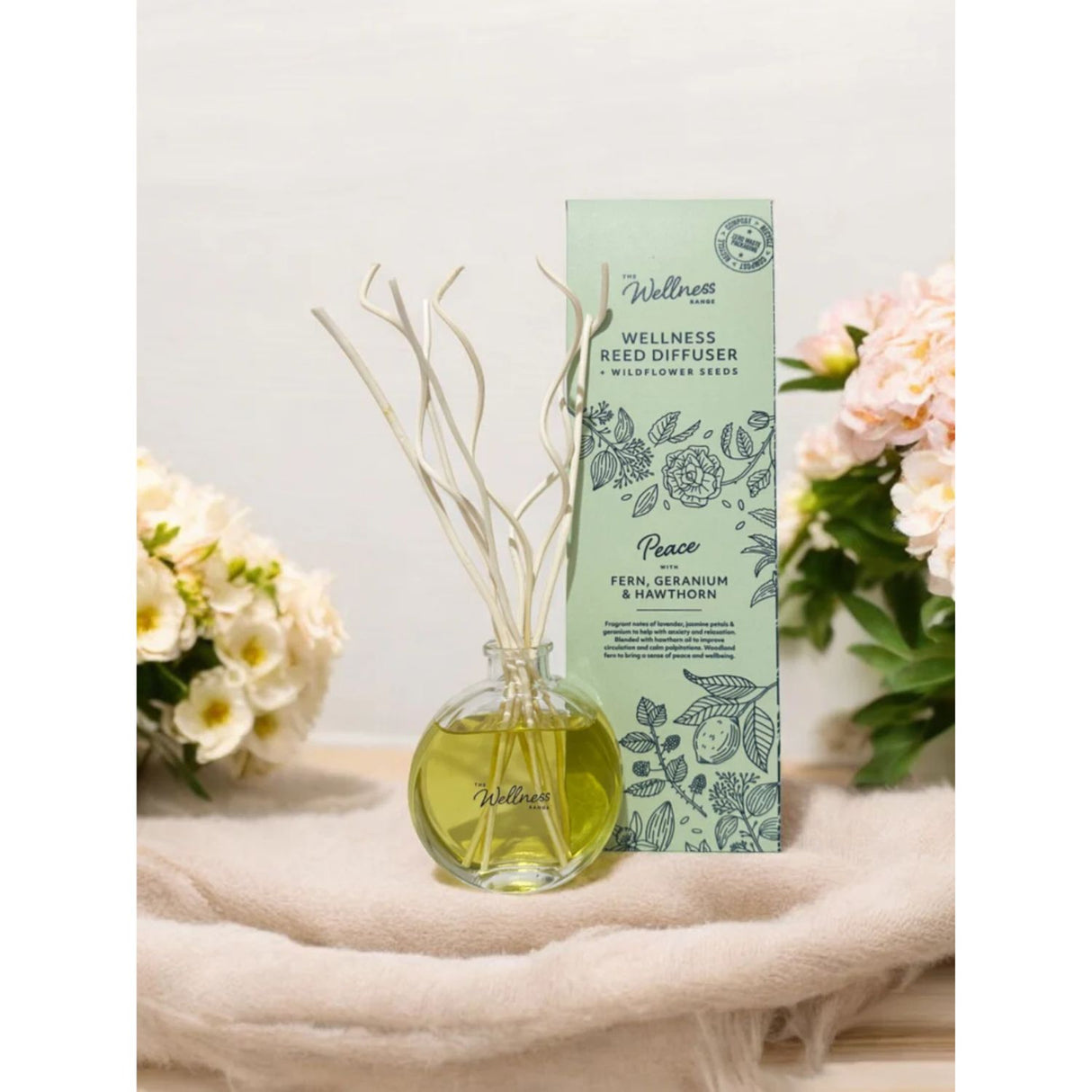 Potters Crouch Peace Wellness Reed Diffuser with Fern, Geranium & Hawthorn