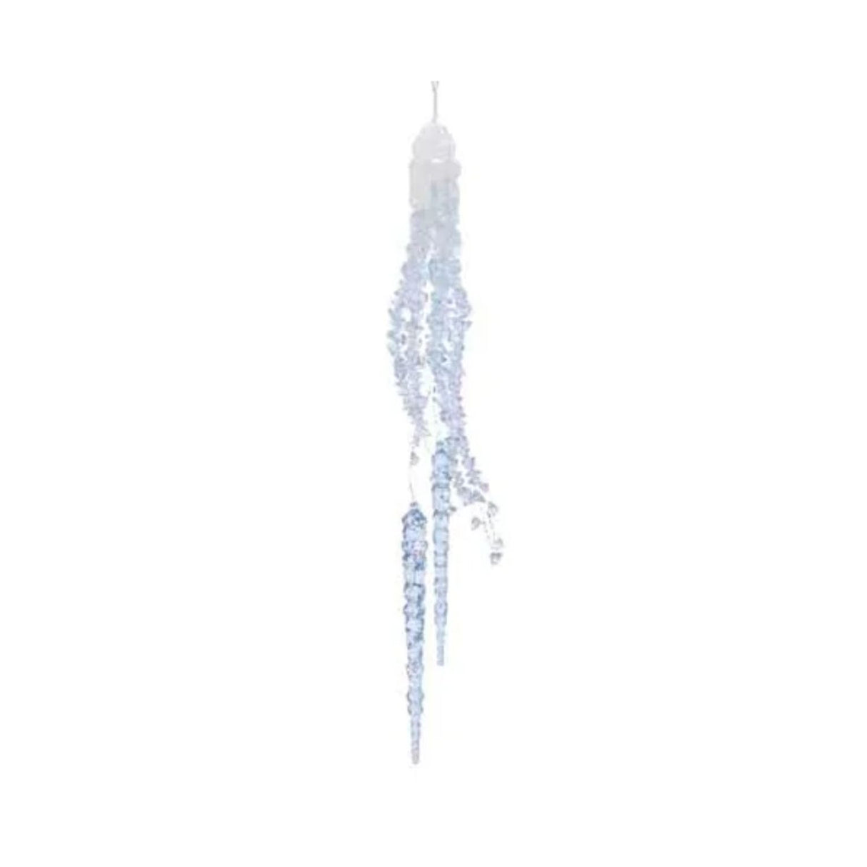 Decoris 40cm Acrylic Blue Icicle with Glitter