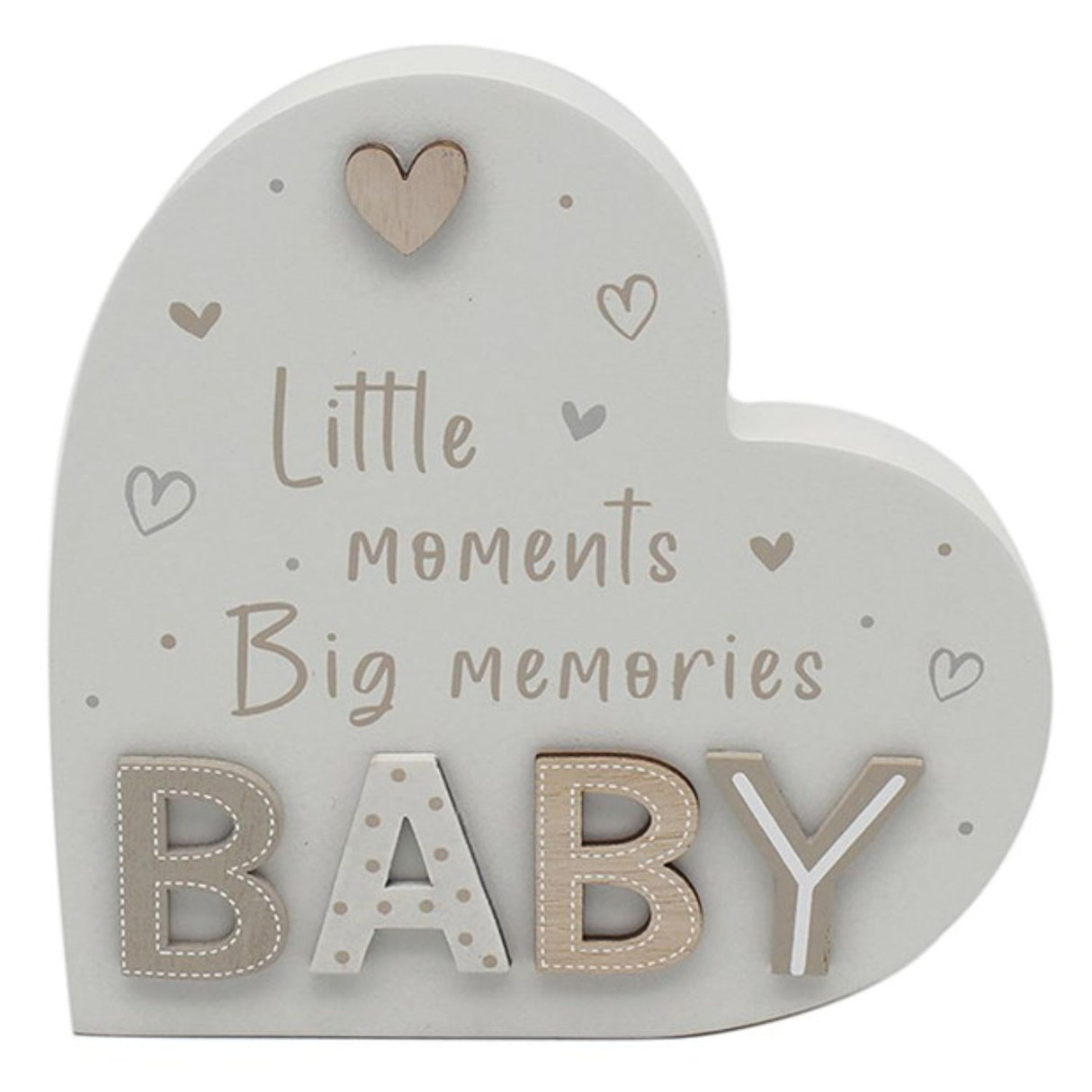 Little Angels Stand Heart Plaque Cream