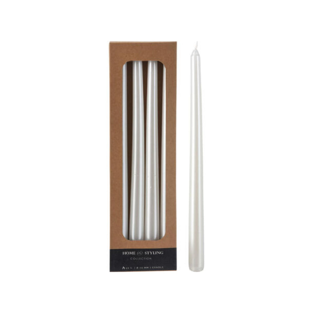Koopman Four Piece 30cm White Dinner Candles