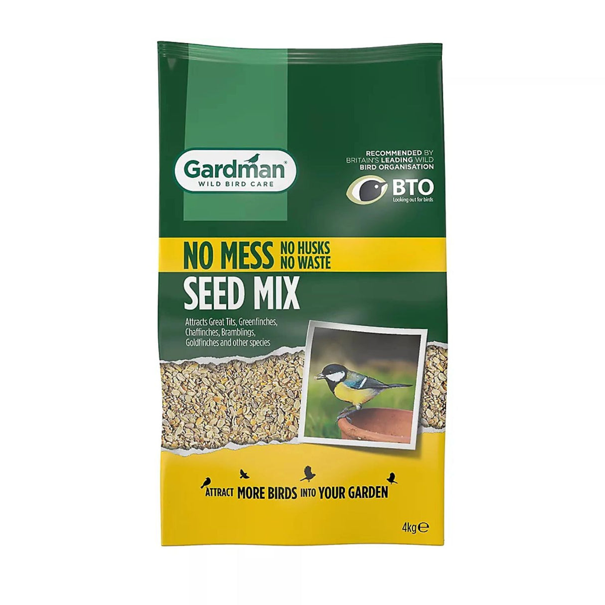 Gardman 4kg Wild Bird No Mess Seed Mix