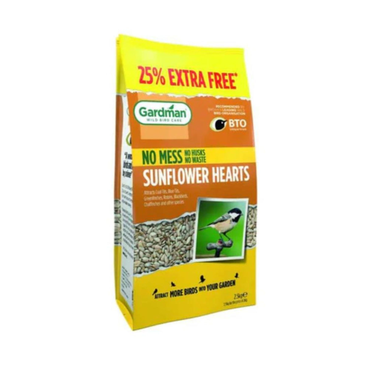 Gardman 2kg Wild Bird Sunflower Hearts