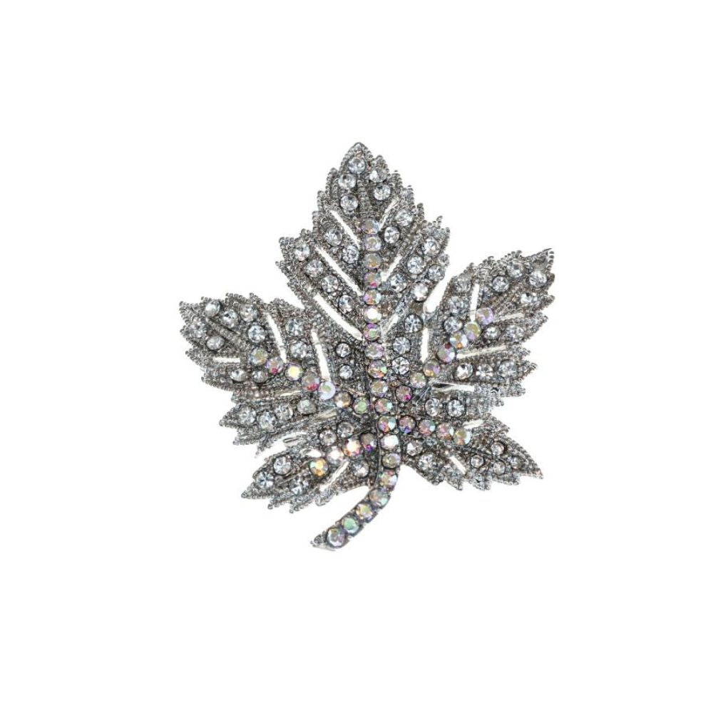 Rosie Fox Crystal Ivy Leaf Hairclip & Brooch