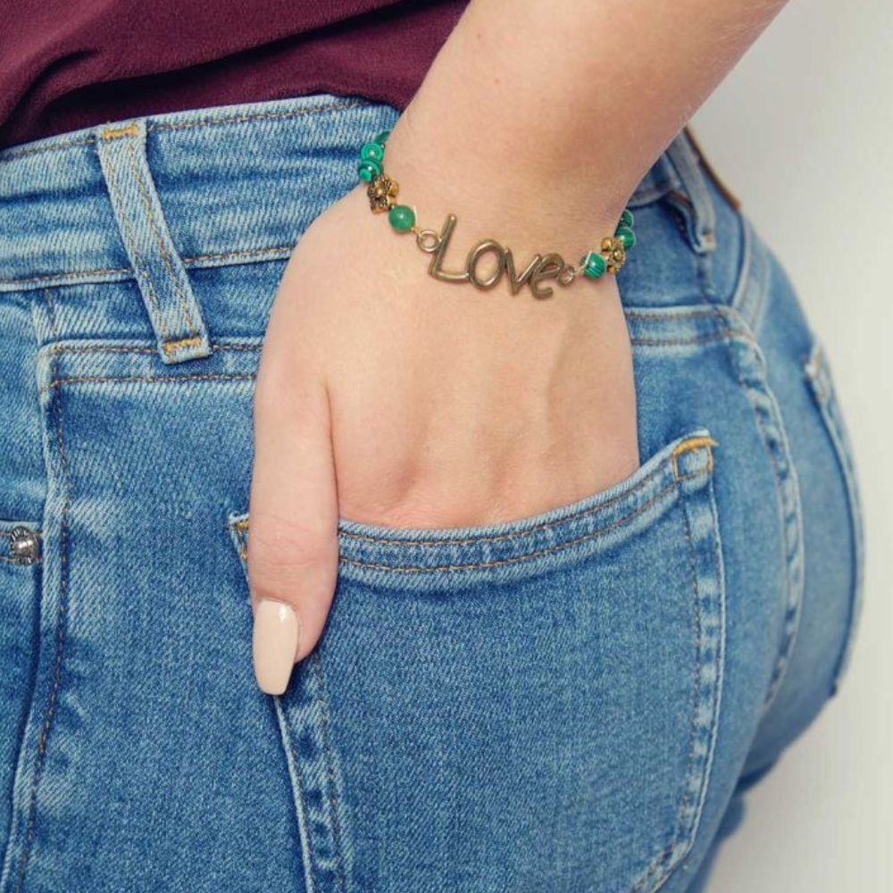 Rosie Fox Malachite Love Bracelet