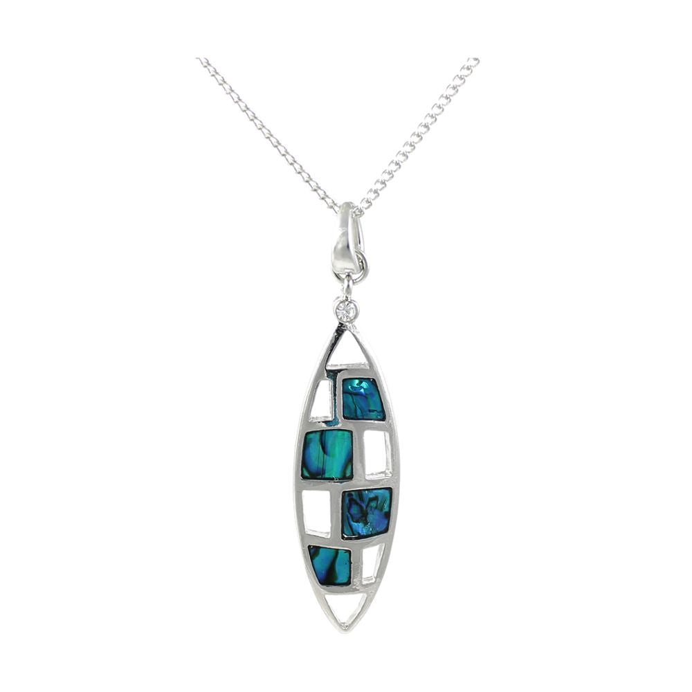 Lila Jewellery Paua Shell Open Oval 40mm Pendant