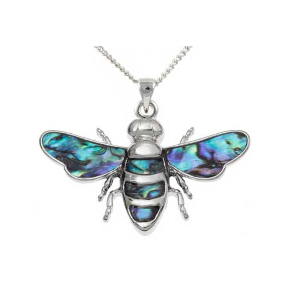 Lila Jewellery 25mm Paua Shell Bee Pendant