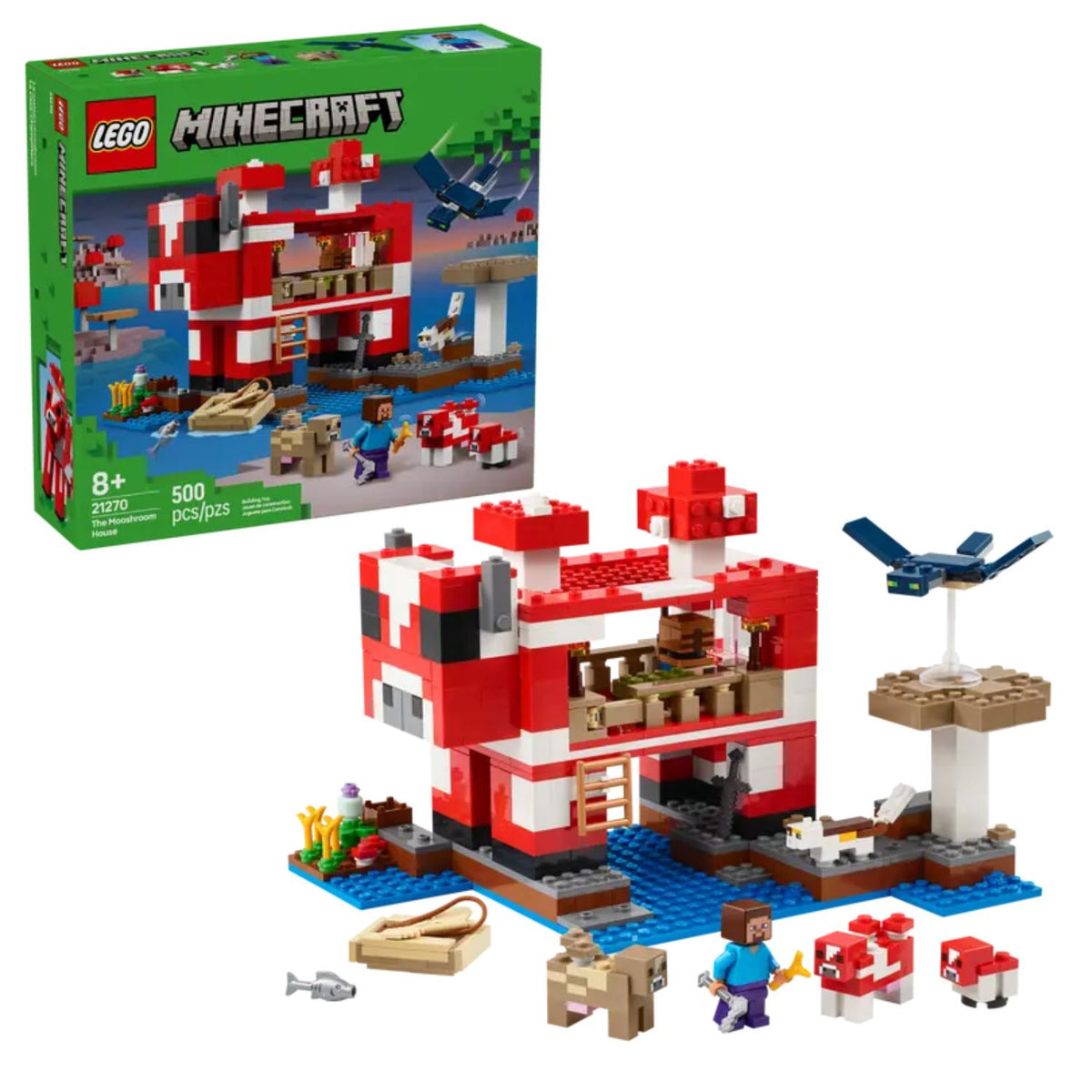 LEGO Minecraft The Mooshroom House – Old Railway Line Garden Centre