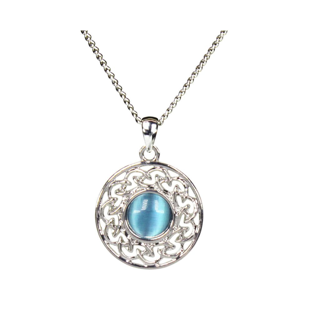 Lila Jewellery Circle with blue stone pendant