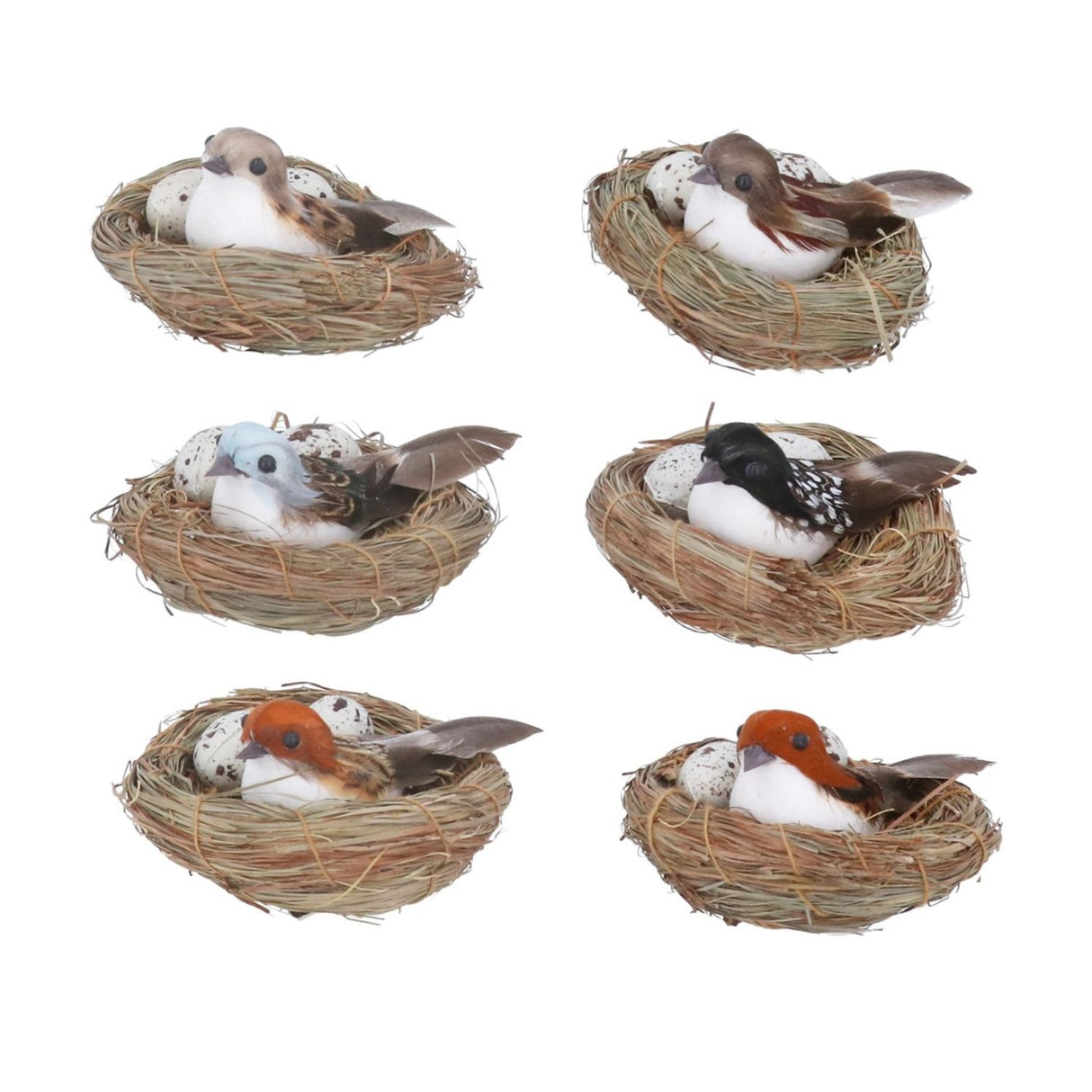 Gisela Graham Clip On Birds in Nest Decoration (Choice of 6)