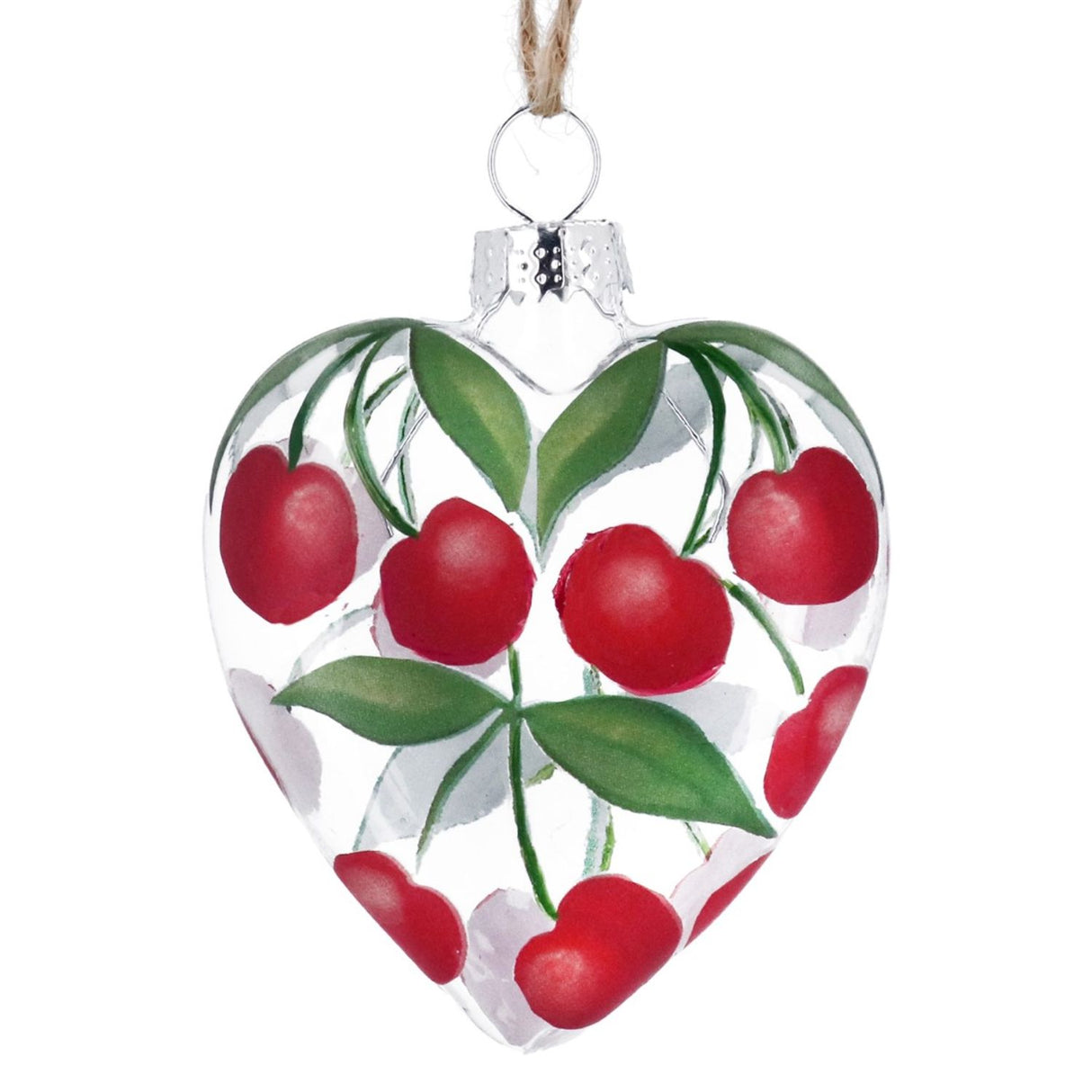 Gisela Graham Glass Cherries Hanging Decoration