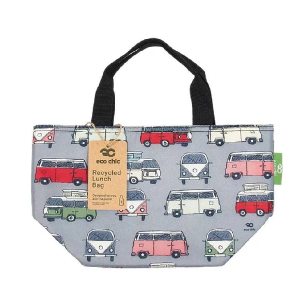 Eco Chic Grey Campervan Foldable Lunch Bag