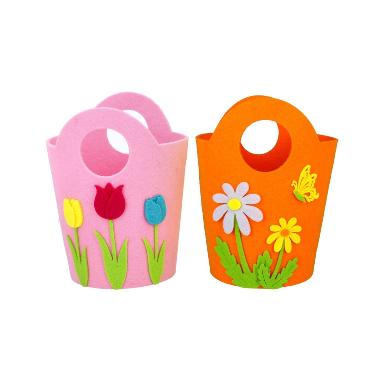 Gisela Graham Floral Felt Baskets (Choice of 2)