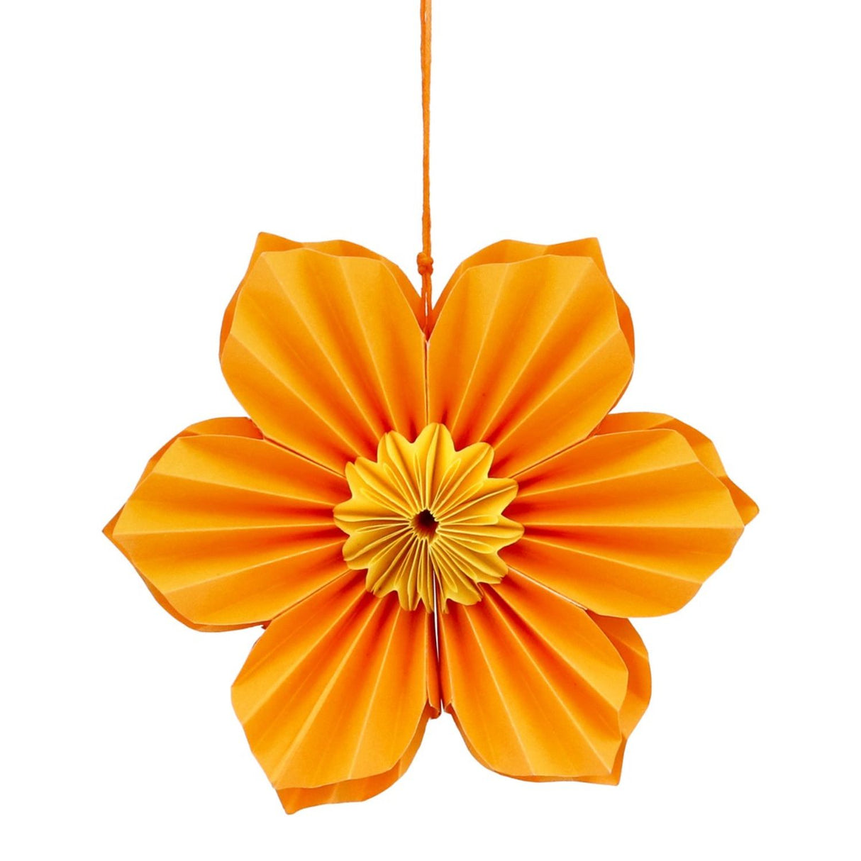 Gisela Graham Orange Paper Flower Hanging Decoration