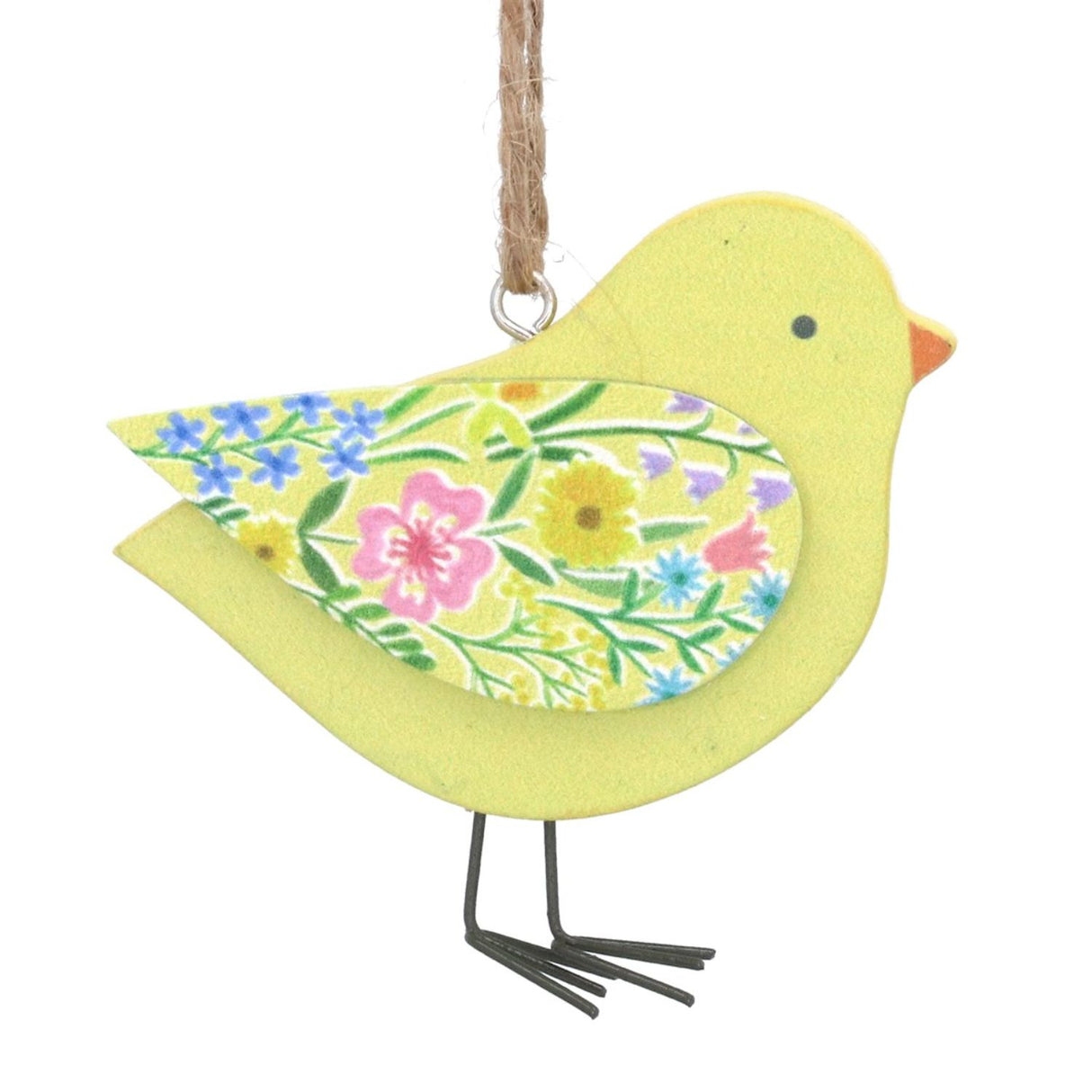 Gisela Graham Wooden Pastel Meadow Chick Hanging Decoration