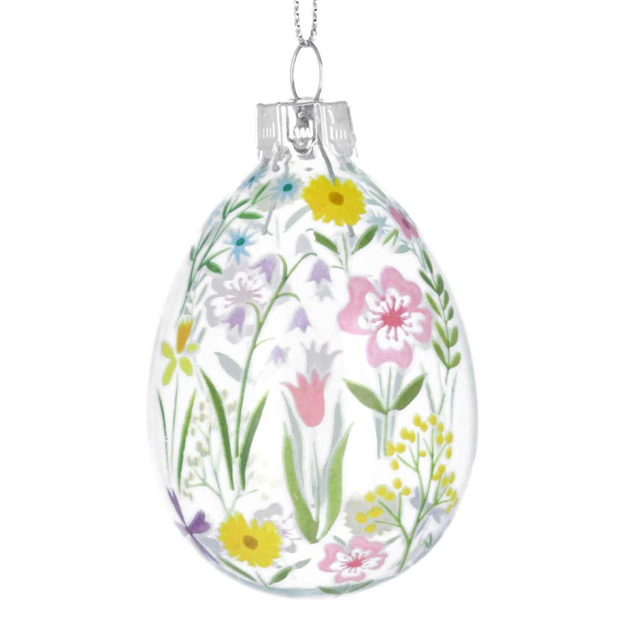 Gisela Graham Glass Pastel Meadow Hanging Decoration