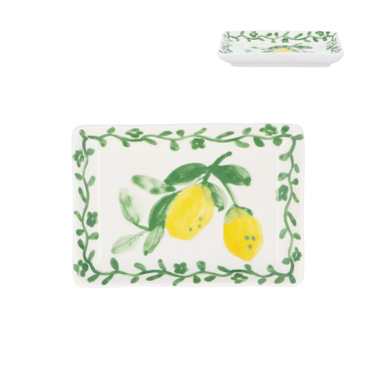 Gisela Graham Lemon Stoneware Rectangle Plate