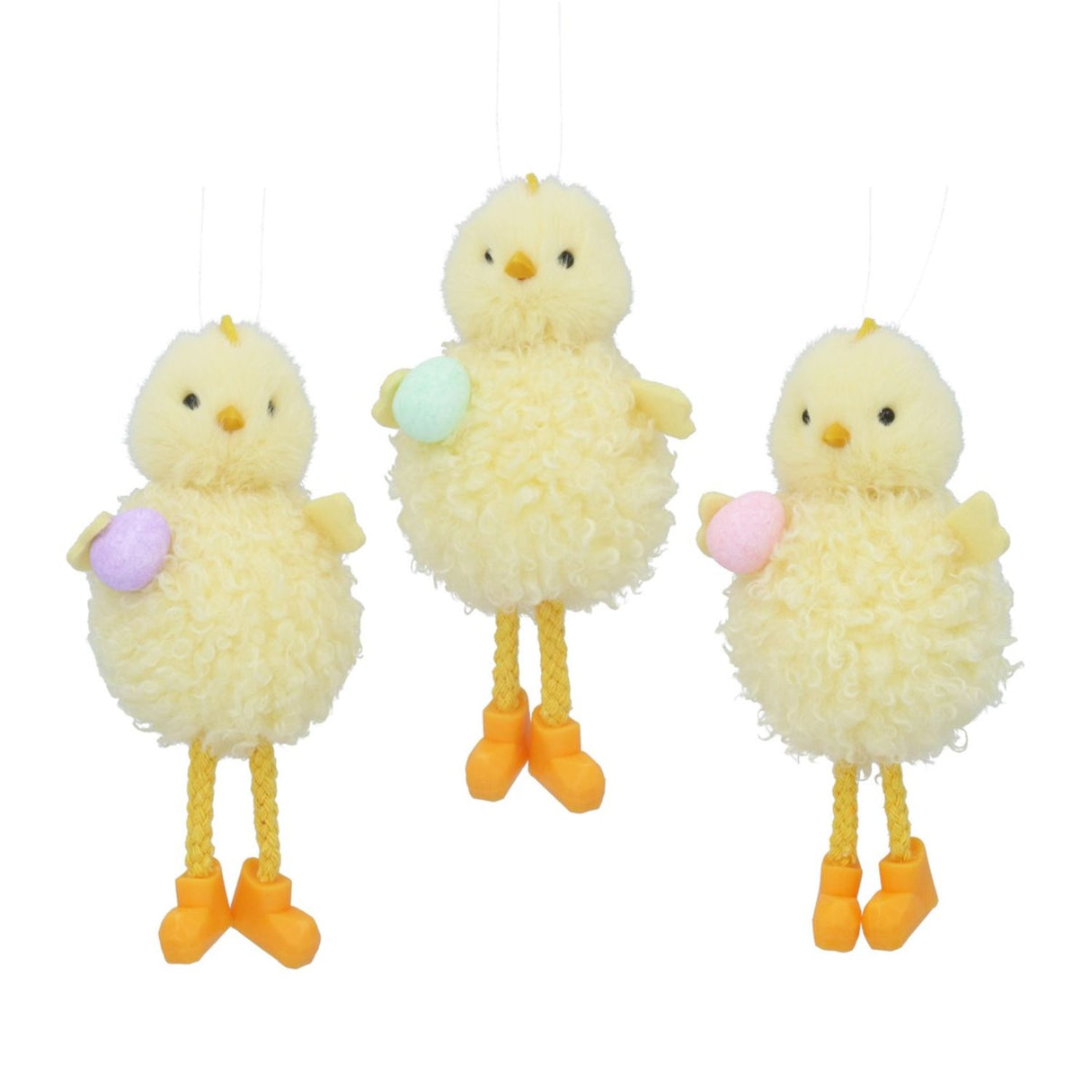 Gisela Graham Fluffy Fabric Chicks Hanging Decoration (Choice of 3)