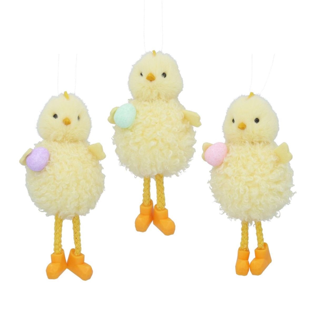 Gisela Graham Fluffy Fabric Chicks Hanging Decoration (Choice of 3)