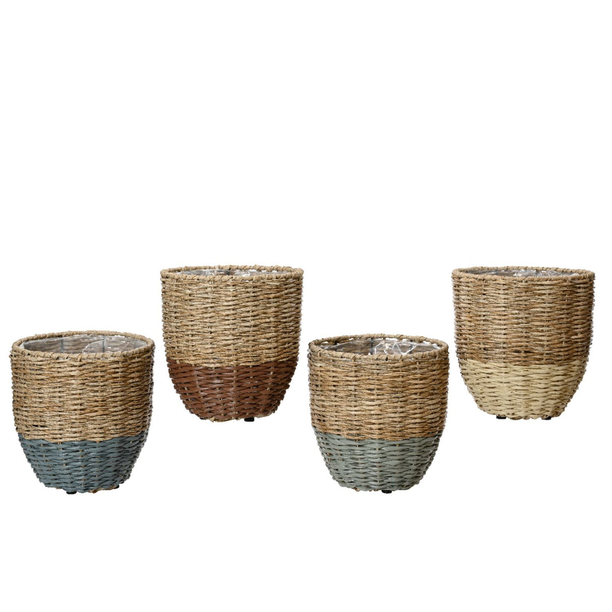 Kaemingk 30cm Round Indoor and Outdoor Flores Planter Wicker Pot (Choice of 4)