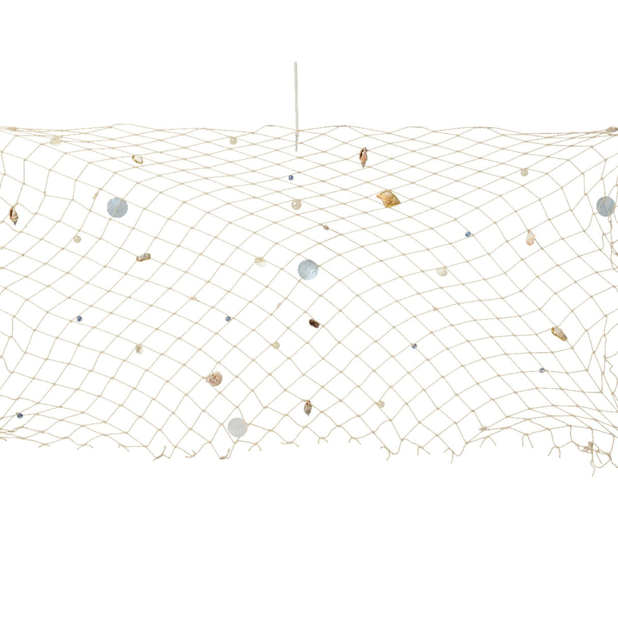 Kaemingk 140cm Polyester Fishnet with Shells, Pearl Capiz
