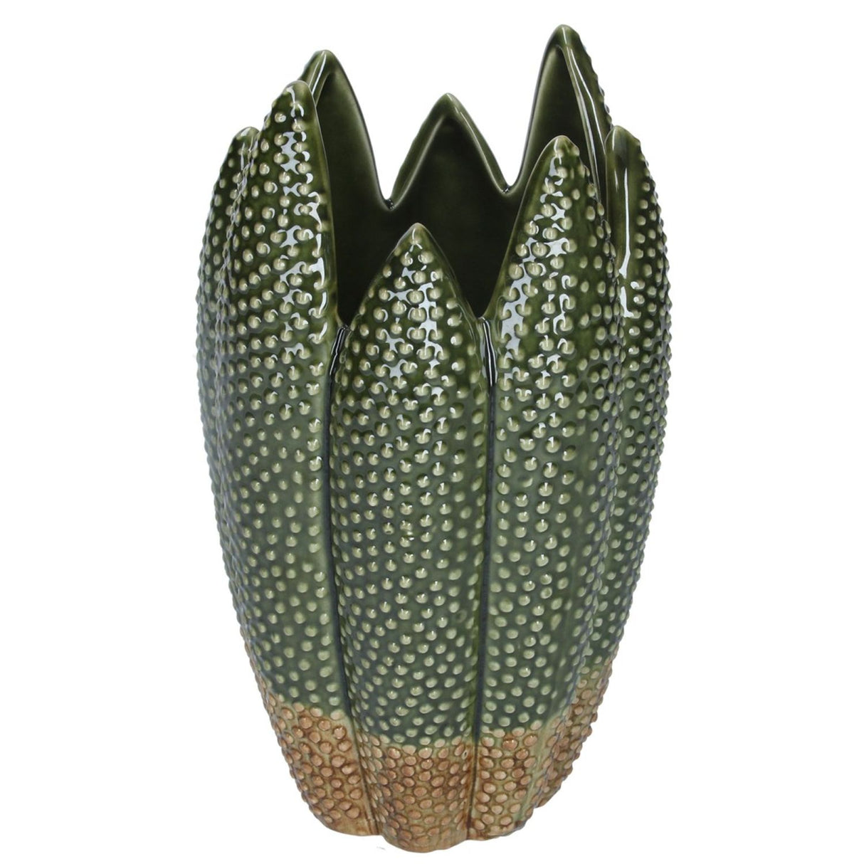 Gisela Graham Ceramic Green Cacti Vase