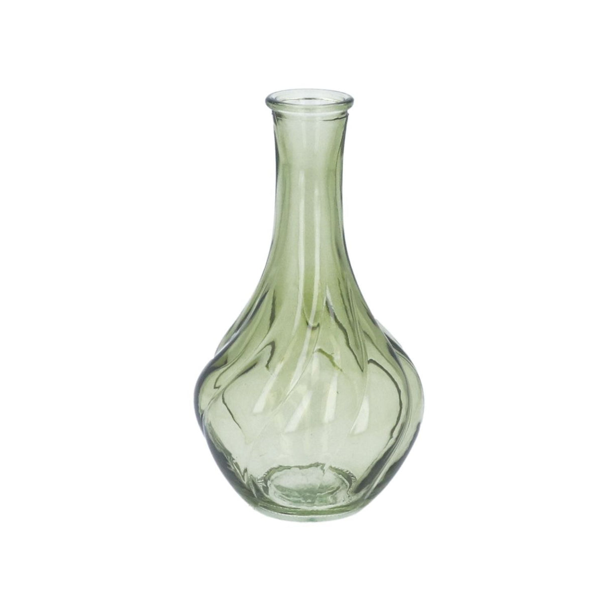 Gisela Graham Olive Green Glass Vase