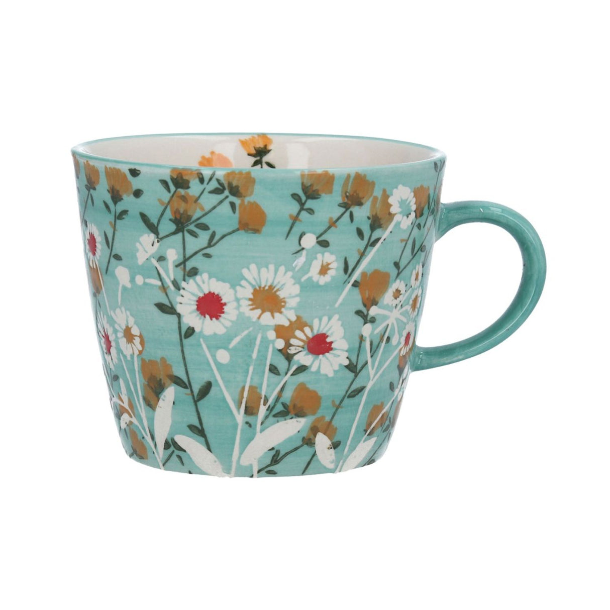 Gisela Graham Blue Stoneware Daisy Mug