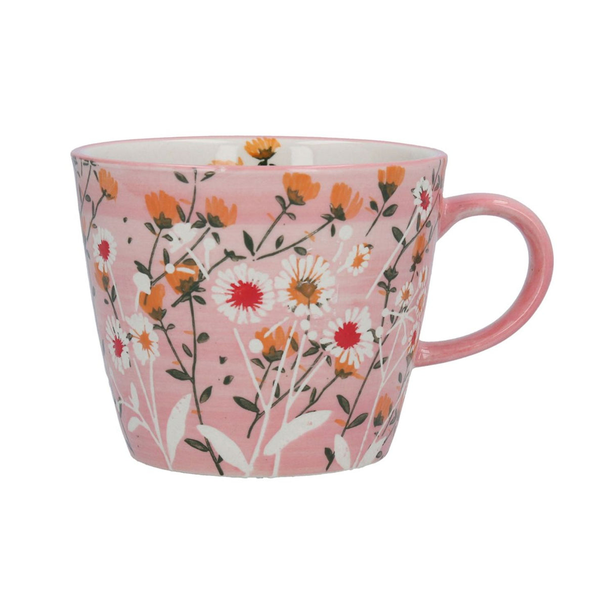 Gisela Graham Pink Stoneware Daisy Mug