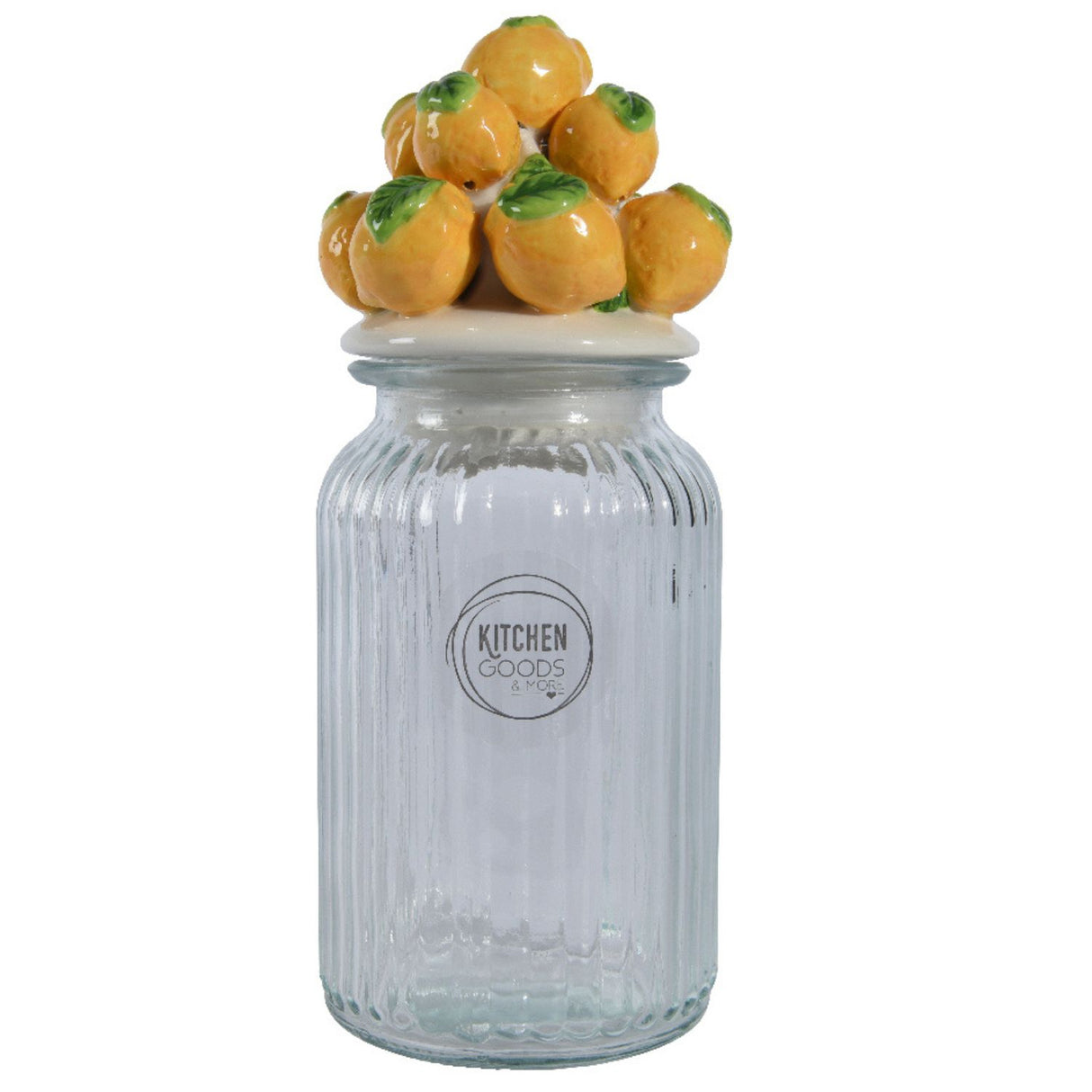 Kaemingk 27cm Decorative Glass Jars with Lemons