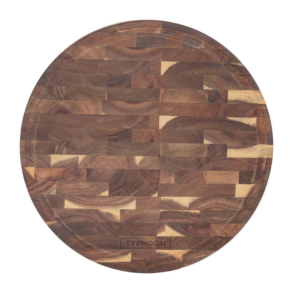 Typhoon World 30cm Grain Acacia Round Chopping Board