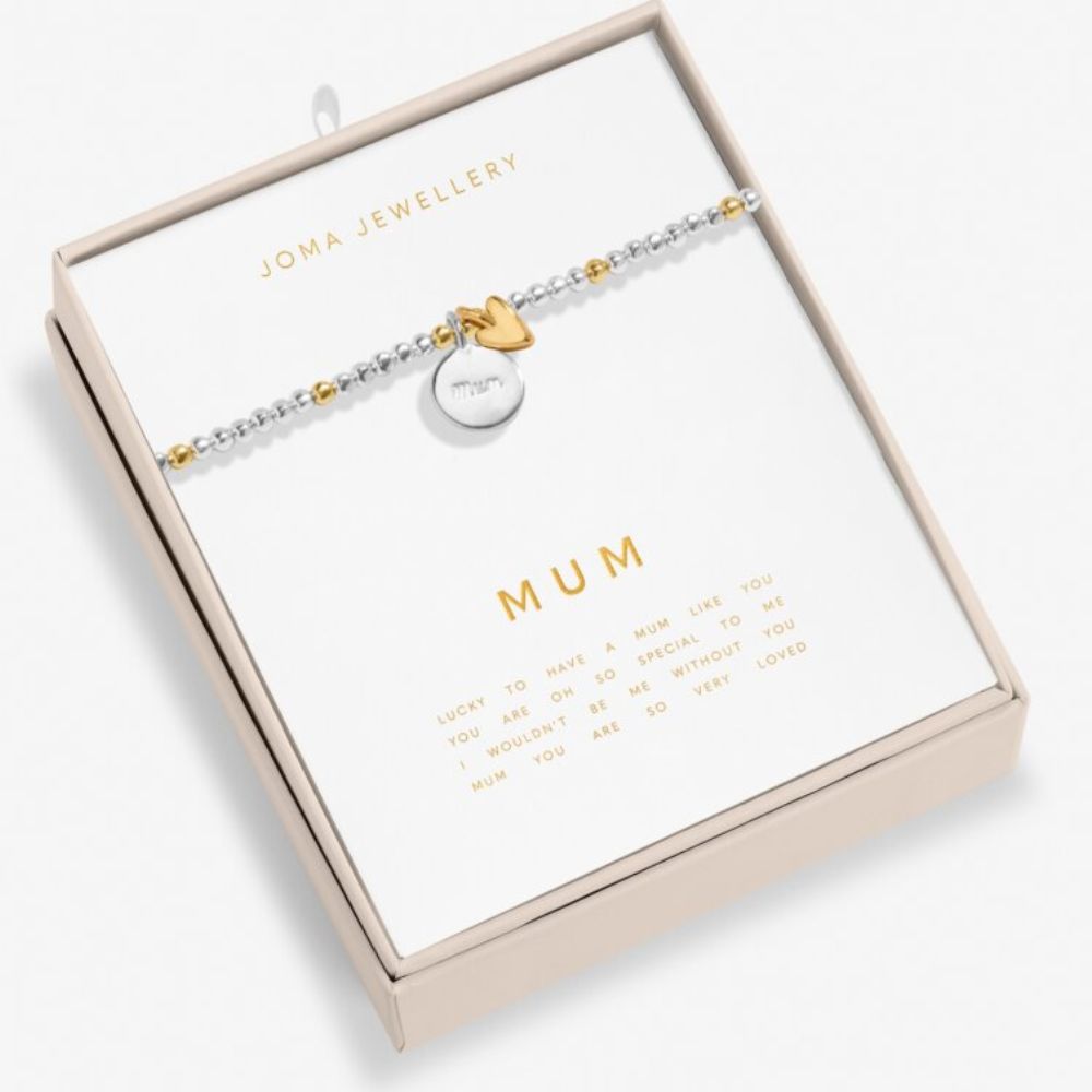 Joma Jewellery So Loved 'Mum' Bracelet In Silver And Gold Plating