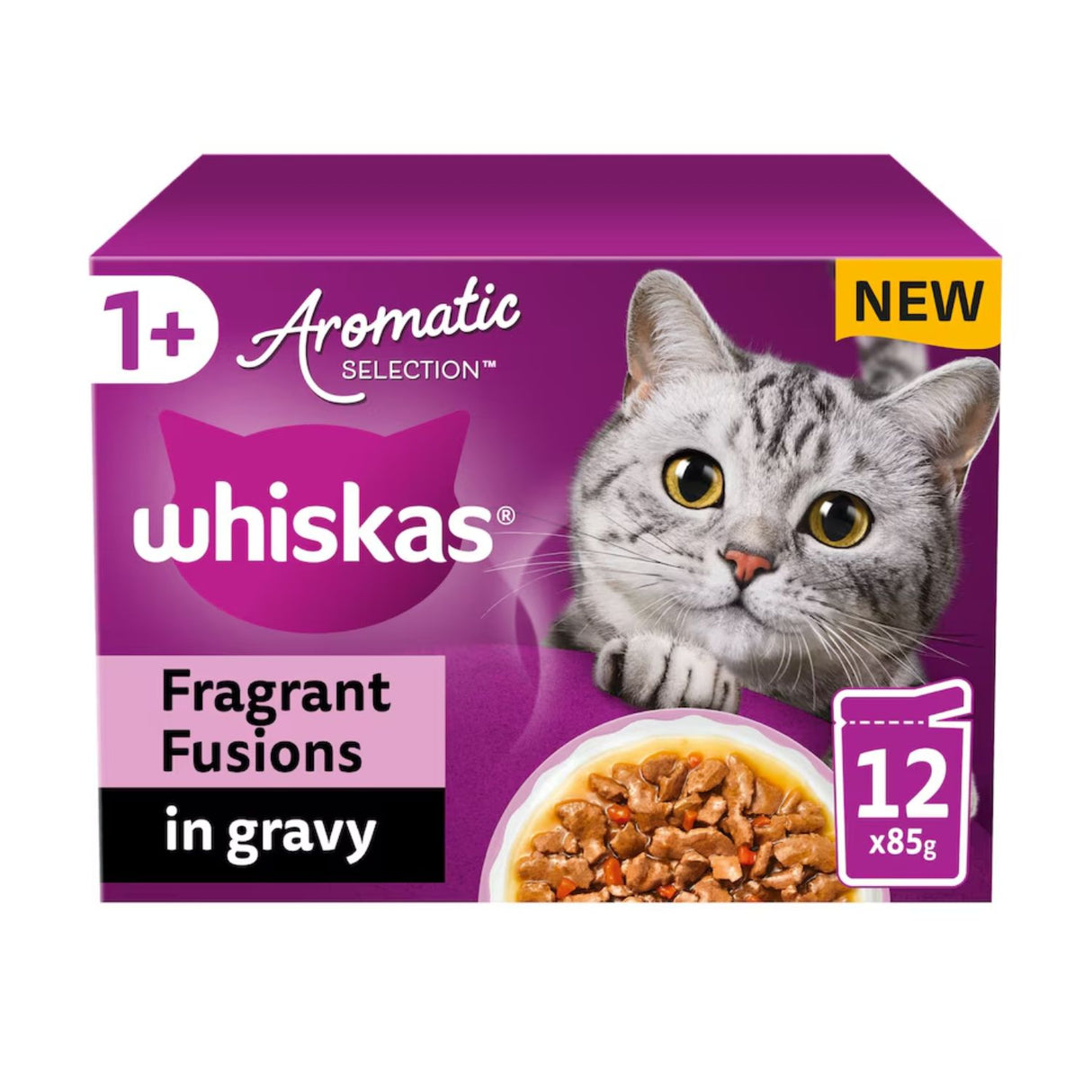 Whiskas 40x85g Pouches 1+ Aromatic Fusion in Gravy