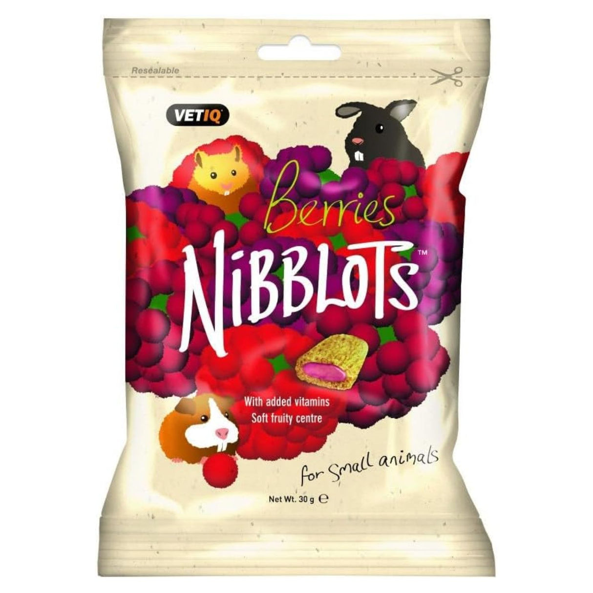 Mark & Chappell Vet IQ 30g Berry Small Animal Nibblots