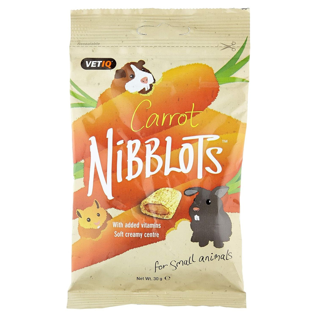 Vet IQ 30g Nibblots Carrot Treats for Small Animal