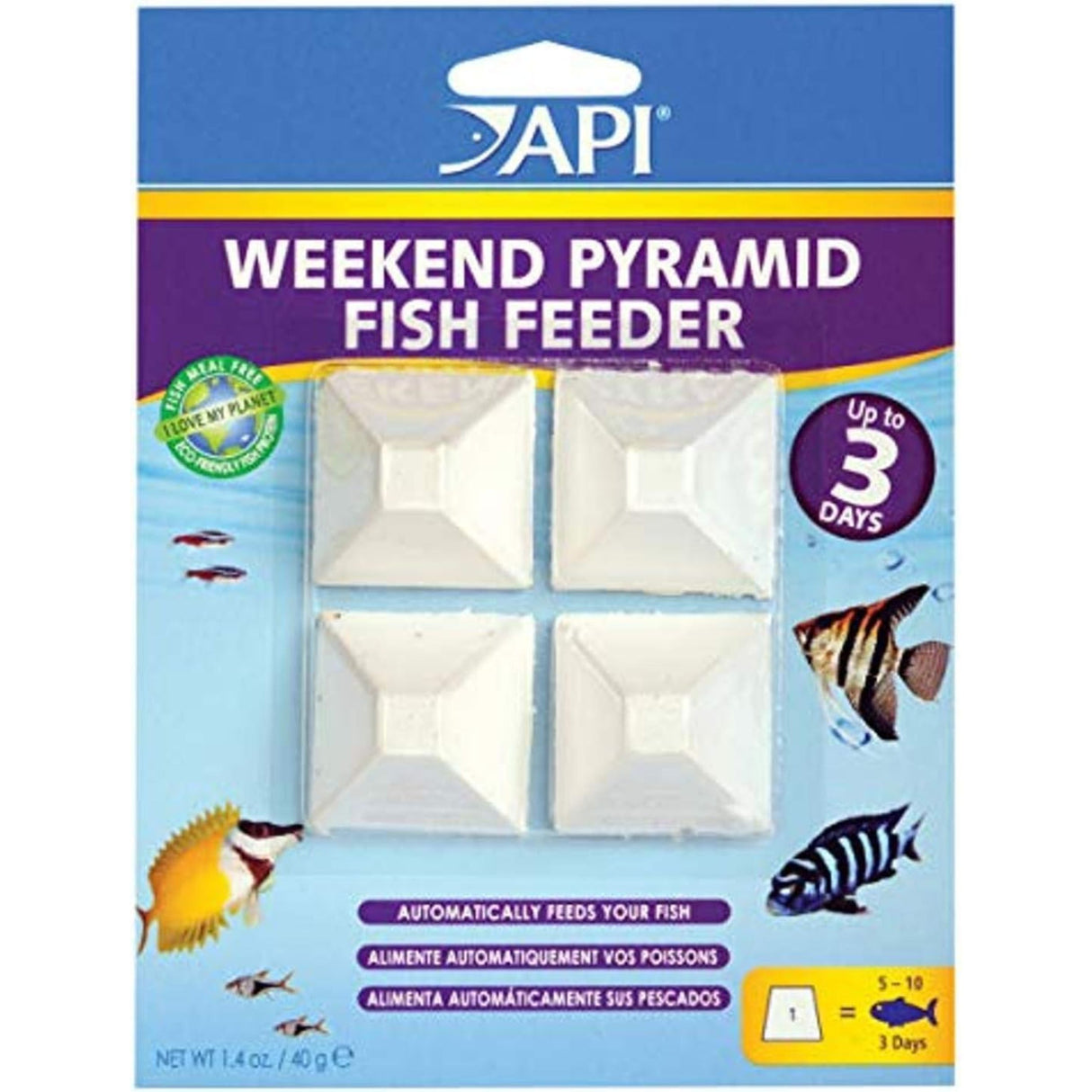 API 3 Day Pyramid Fish Feeder (Pack of 4)