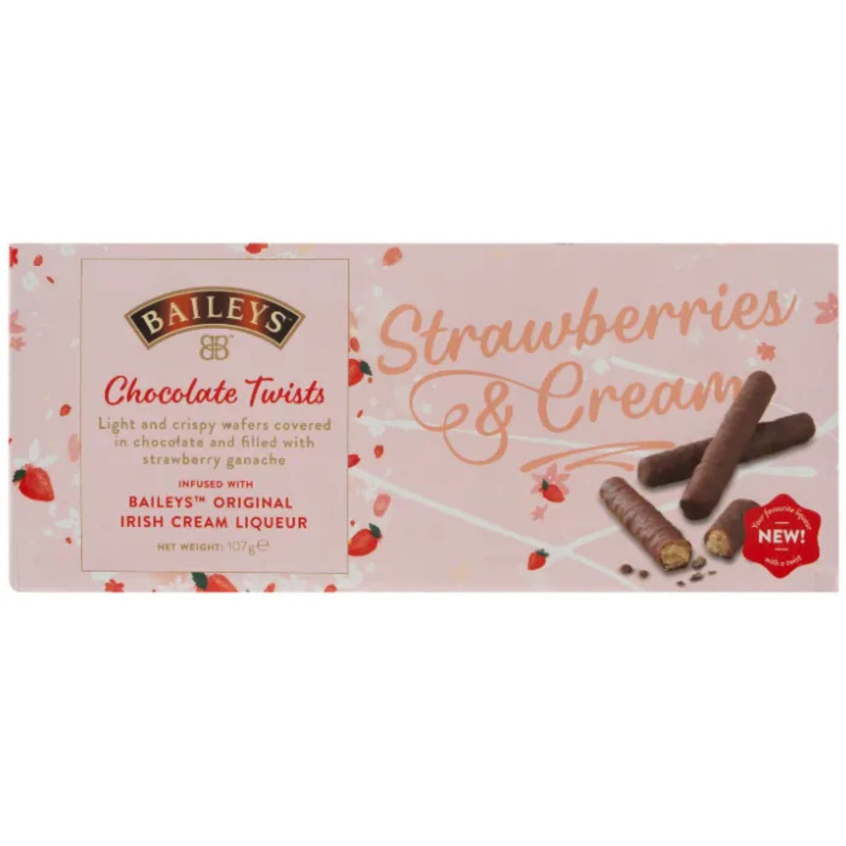 Baileys Strawberries & Cream Chocolate Twists