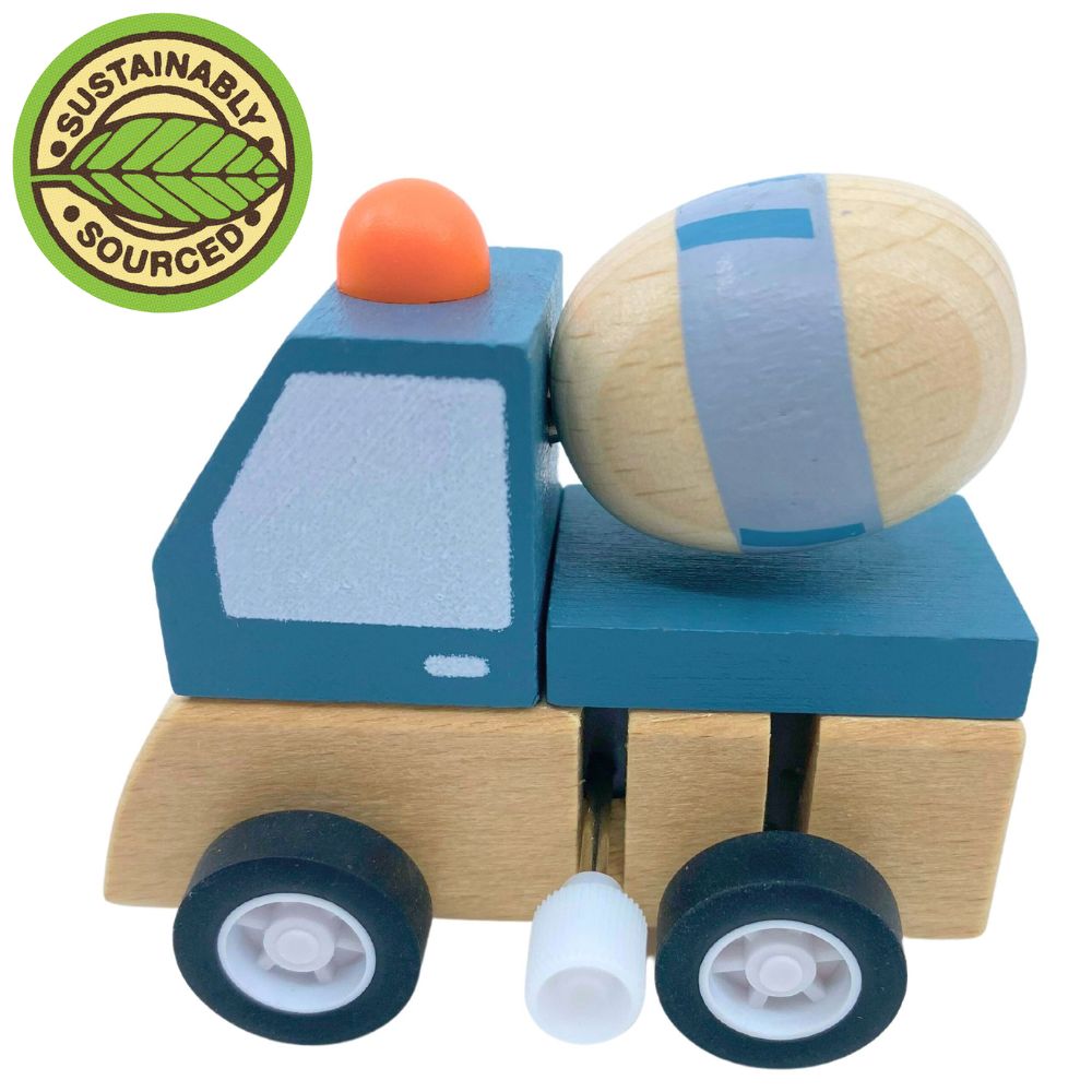 House Of Marbles Wooden Clockwork Construction Vehicles (Choice of 2)