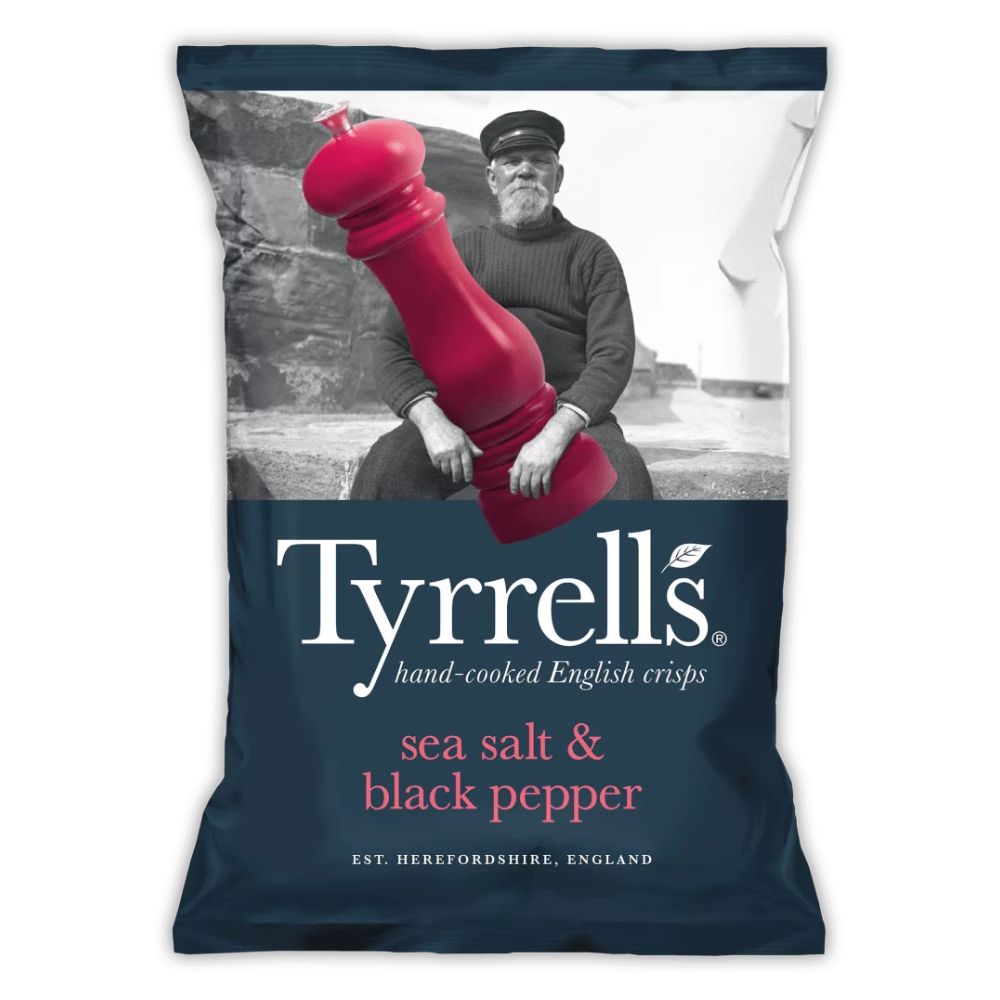 Tyrrells 40g Sea Salt & Black Pepper Crisps