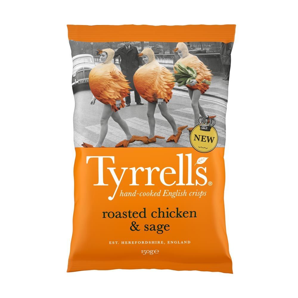 Tyrells 150g Roasted Chicken & Sage Sharing Crisps