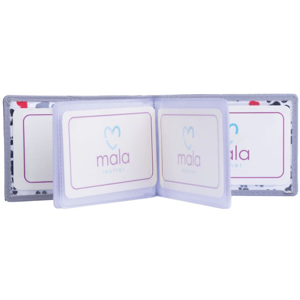 Mala Leather Best Friends Black Sitting Cats ID / Travel Card Holder