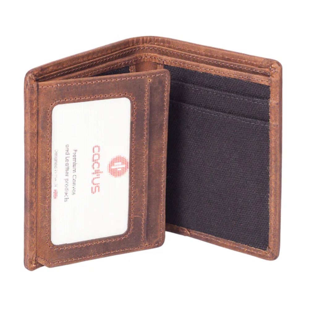 Mala Leather Denim Cactus Note and Card Holder