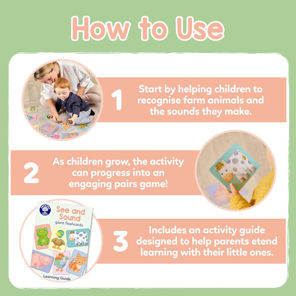 Orchard Toys See and Sound Giant Flashcards