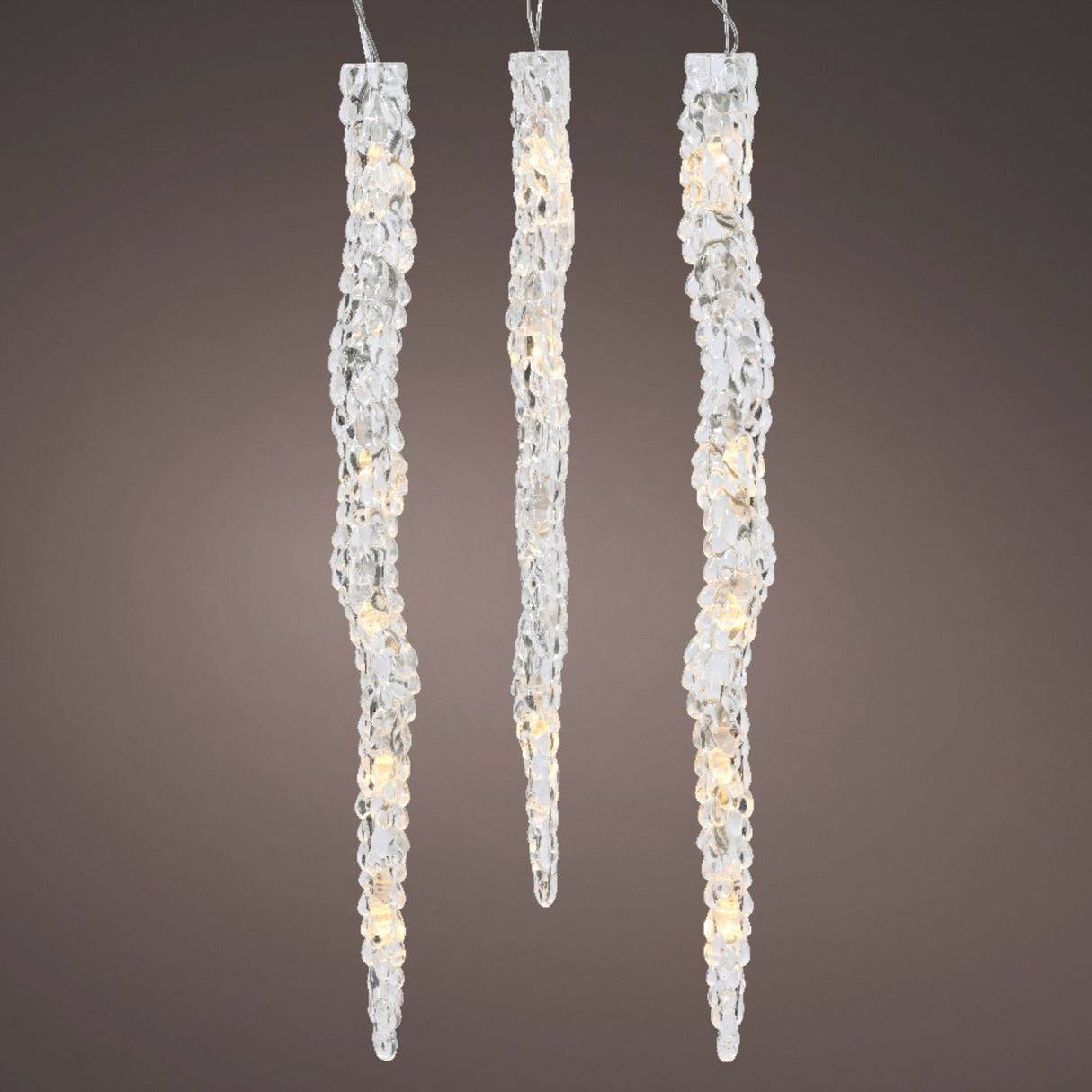 Lumineo 36cm Warm White Flashing Icicle Outdoor Lights