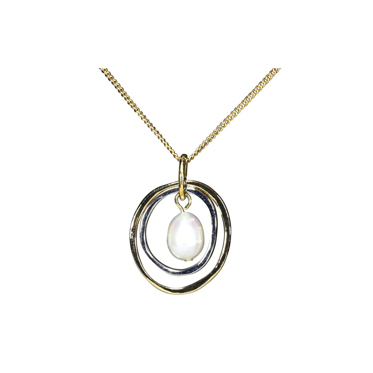 Lila Jewellery 2 Circles With Pearl Pendant